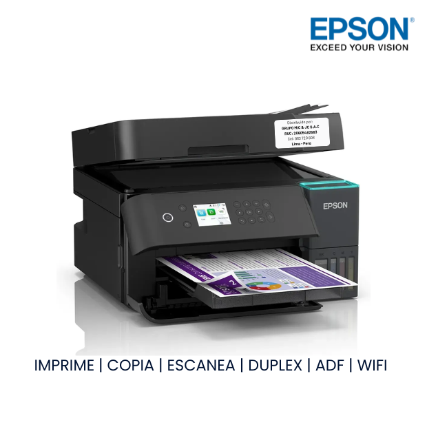 IMPRESORA MULTIFUNCIONAL EPSON L6370 ETHERNET WIFI/ DUPLEX/ ADF