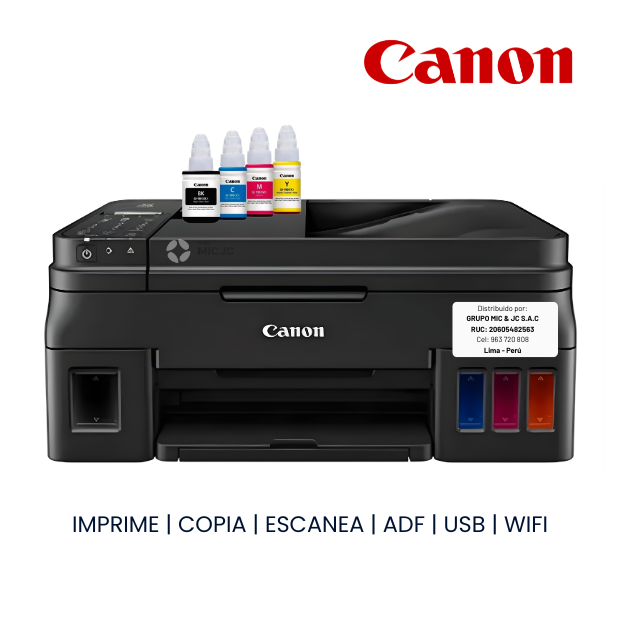 IMPRESORA CANON MULTIFUNCIONAL PIXMA G4110 USB/WIFI/ADF