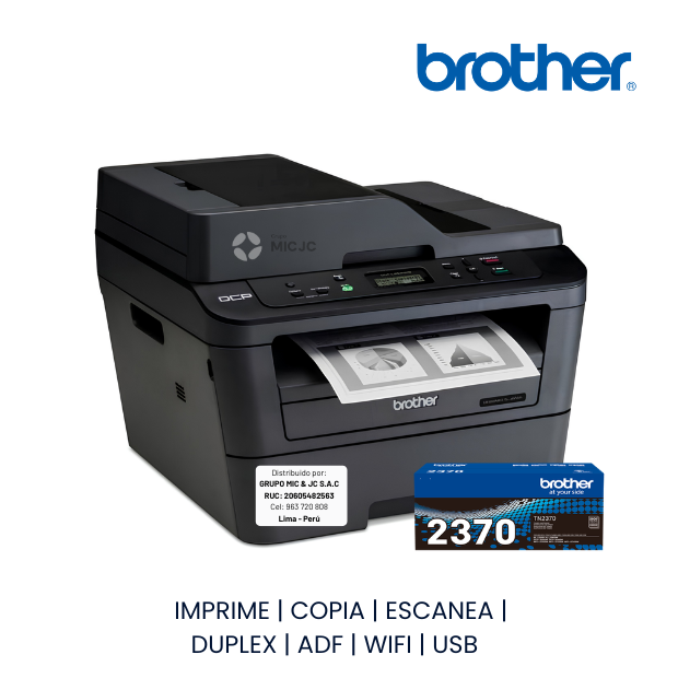 IMPRESORA BROTHER MONOCROMÁTICA LASER DCP-L2540DW