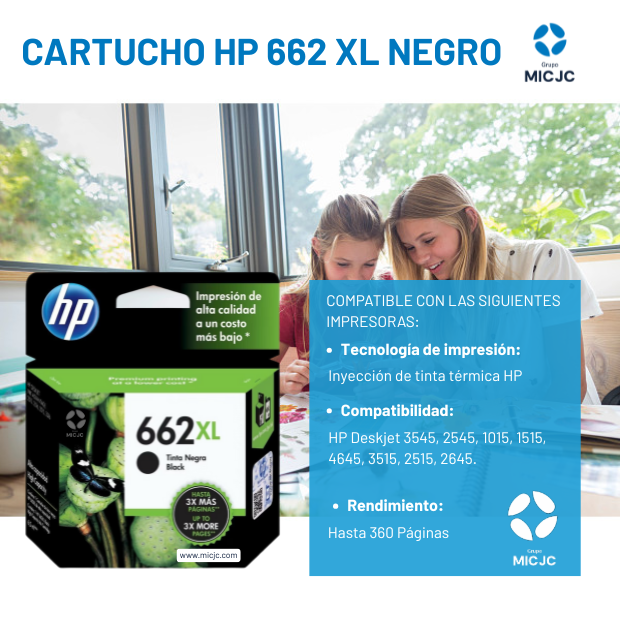 Cartucho de Tinta CZ106AL HP 662 XL Tricolor