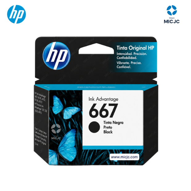 Cartucho de Tinta HP 667 Negro 3YM79AL Original